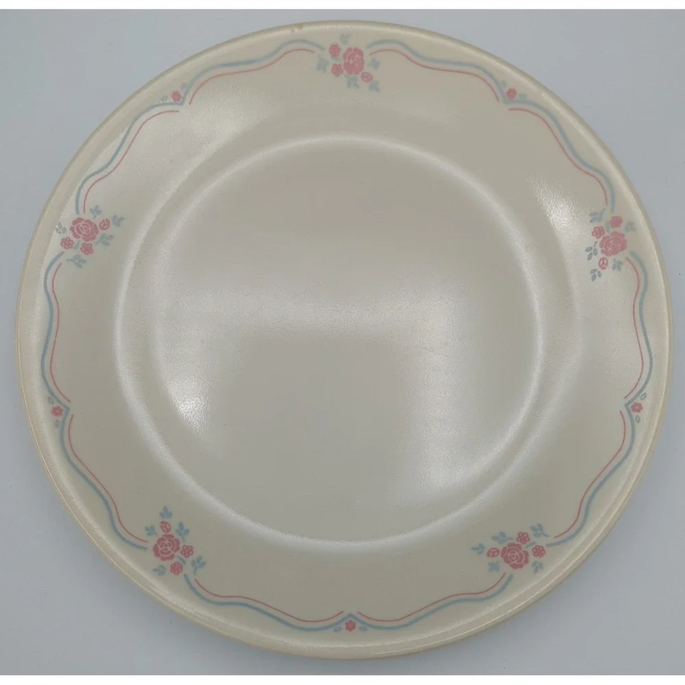 Vintage‎ Corelle English Dinner Plates Pink Roses 10.5